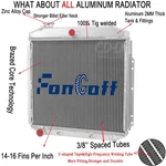 Aluminum Row Radiator 1953-1956 1955 1954 Ford F100 F250 F350 4.2L 3.9L New. Price: $199.00.